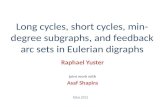 Long cycles, short cycles, min-degree  subgraphs , and feedback arc sets in  Eulerian  digraphs