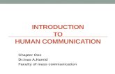 Introduction  to  Human Communication
