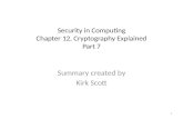 Security in Computing Chapter 12, Cryptography Explained Part 7