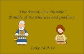 “One Proud, One Humble” Parable of the Pharisee and publican