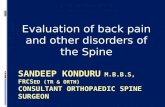 Sandeep konduru  M.B.B.S,  FRCS Ed  (Tr &  Orth ) consultant orthopaedic Spine surgeon