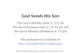 God Sends His Son