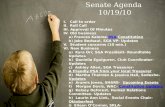 Senate Agenda  10/19/10