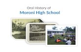 Oral History of   Moroni High School
