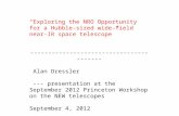 “Exploring the NRO Opportunity for a Hubble-sized wide-field near-IR space telescope”