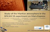Study of the Martian atmosphere in the SPICAM IR experiment on Mars-Express