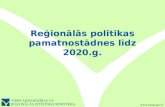 Reģionālās politikas pamatnostādnes līdz 2020.g.