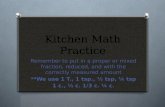 Kitchen Math Practice