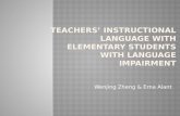 Teachers’ instructional language with elementary students with language impairment