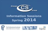 Information Sessions Spring  2014