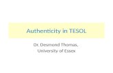 Authenticity in TESOL