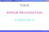 TOEIC ERROR RECOGNITION EXERCISE 6