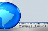 Spiritual Maturity Training Weekend 1 – Session 5
