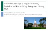 How to Manage a High-Volume,  Fast-Paced  Recruiting Program  Using  CSO