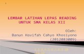 LEMBAR LATIHAN LEPAS READING UNTUK SMA KELAS XII
