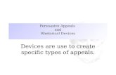 Persuasive  Appeals  and Rhetorical Devices