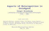 Aspects of Metacognition  in  OntoAgent