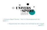 « Univers-Sport  Savoie  :  Pour le Développement du  Sport »