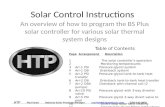Solar Control Instructions