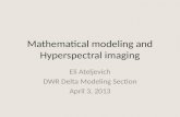 Mathematical modeling and  Hyperspectral  imaging