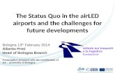 The Status Quo in the  airLED  airports and the challenges for future  developments
