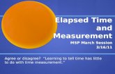 Elapsed Time and Measurement