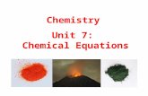 Unit 7:  Chemical Equations
