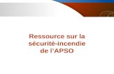 Ressource sur la sécurité-incendie de l’APSO
