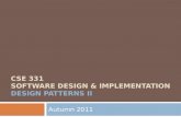 CSE 331 Software Design & Implementation design patterns  iI