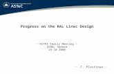 Progress on the RAL Linac Design
