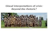 Glocal  interpretations of crisis: Beyond the rhetoric?
