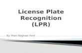 License Plate Recognition (LPR)