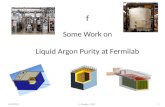 Some Work on Liquid Argon Purity at Fermilab