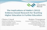 Claire Lloyd School of Education & Training, Coleg Llandrillo Cymru claire.lloyd@llandrillo.ac.uk