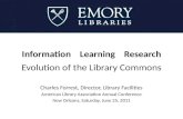 Information    Learning    Research Evolution of the Library Commons