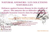 NATURAL ANSWERS / LES SOLUTIONS NATURELLES