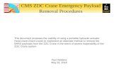 CMS ZDC Crane Emergency Payload Removal Procedures