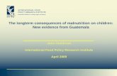 The  longterm  consequences of malnutrition on children: New evidence from Guatemala