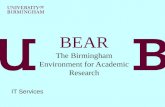 BEAR The Birmingham Environment for Academic Research