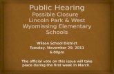 Public Hearing Possible Closure   Lincoln Park & West Wyomissing Elementary Schools