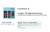 Lecture 6 Logic Programming  rule-based programming with Prolog