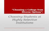 “Choosing a College from Diverse Options”:
