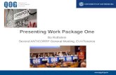 Presenting Work Package One