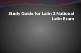 Study Guide for Latin 2 National Latin Exam