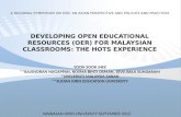 DEVELOPING OPEN EDUCATIONAL RESOURCES (OER) FOR MALAYSIAN CLASSROOMS: THE HOTS  EXPERIENCE
