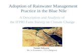 Adoption of Rainwater Management  Practice in the Blue Nile