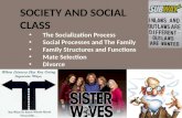 SOCIETY AND SOCIAL CLASS The  S ocialization Process Social Processes and The Family