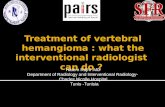 Treatment of vertebral  hemangioma  : what the interventional radiologist  can do ?