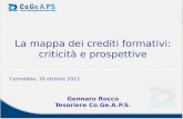 La mappa dei crediti formativi: criticità e prospettive