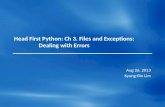 Head First Python:  Ch  3. Files and Exceptions: Dealing with Errors